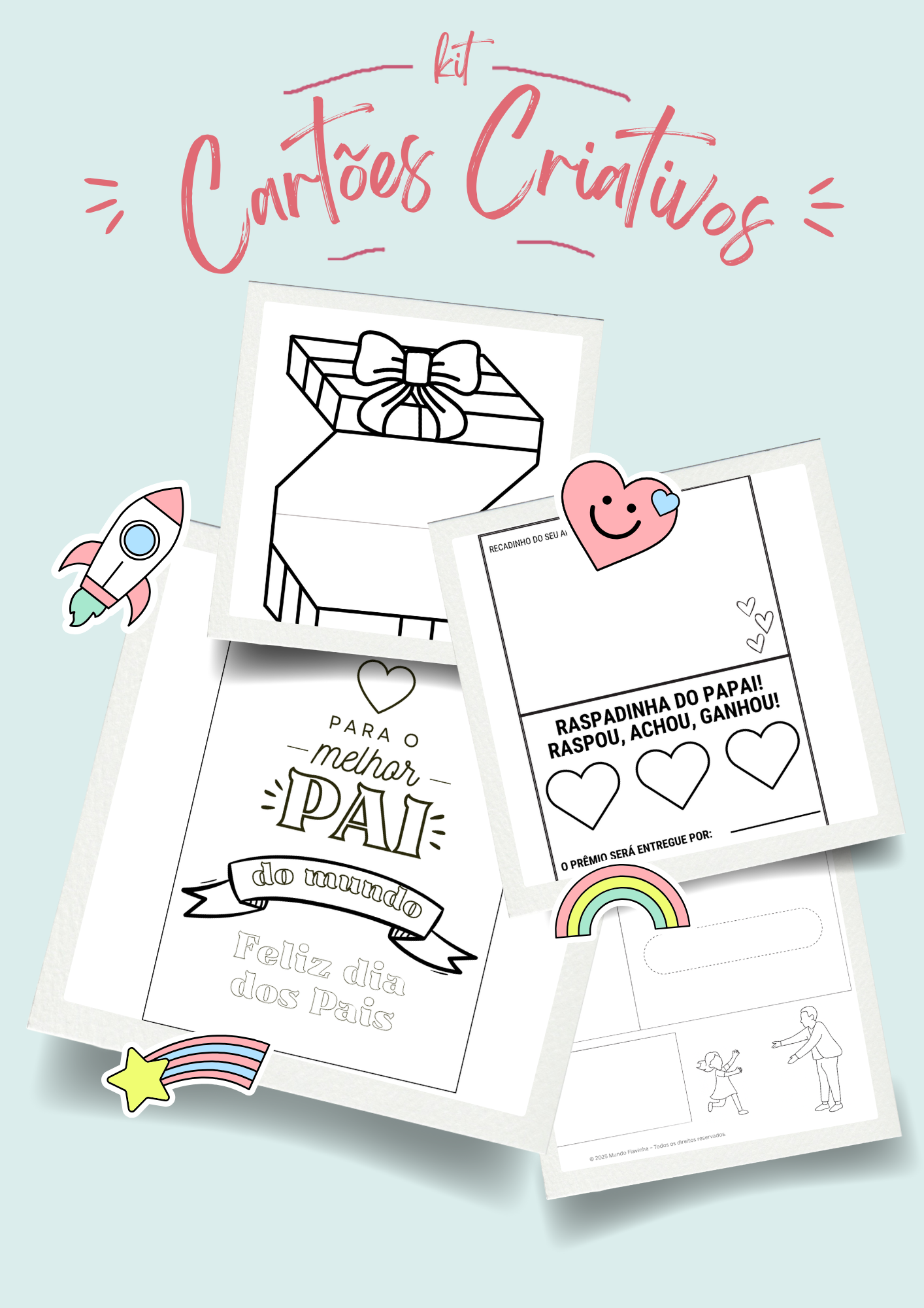 Kit Cartoes Dia dos Pais